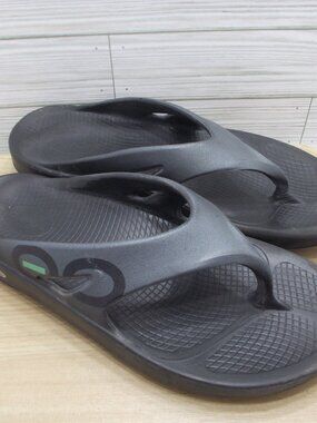 Oofos OOriginal Recovery Flip Flops Men's 12 Slip On Sandals Black